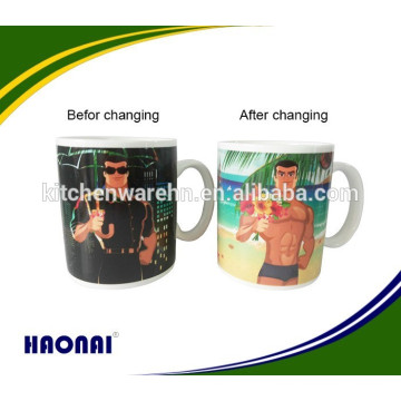 hot water heat sensitive 300ml custom color changing mug